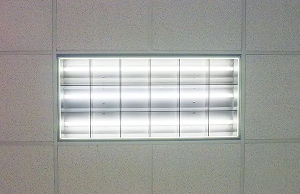 Harsh fluorescent light without filter